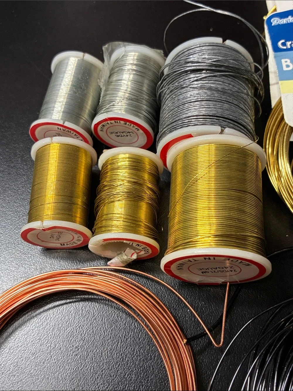 Craft Designer Brass & Metallic Wire Bundle - Gold, Silver, Copper, Black